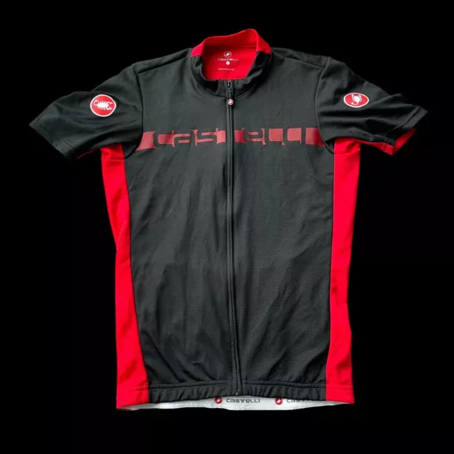 Mens Castelli Cycling Jersey Medium Zip Through