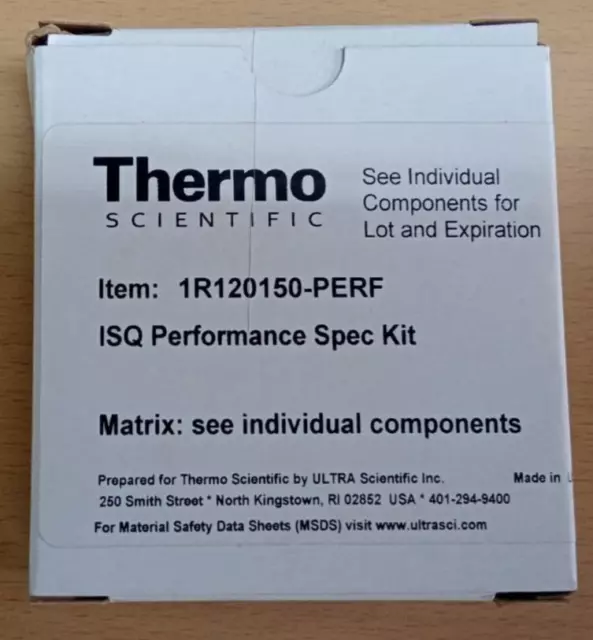 Thermo Scientific Isq Performance Spec Kit P/N 1R120150-Perf