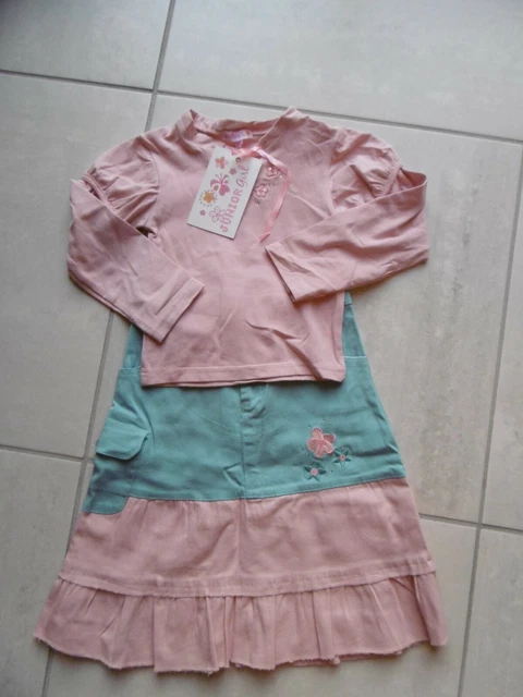 Ensemble Fille Jupe + Haut - Style 2 En 1 - Taille 3 à 5 Ans - Neuf Avec étiquettes - Couleur Rose