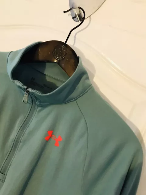Felpa Under Armour Heat Gear top a maniche lunghe YLG Youth Large blu 1/4 cerniera