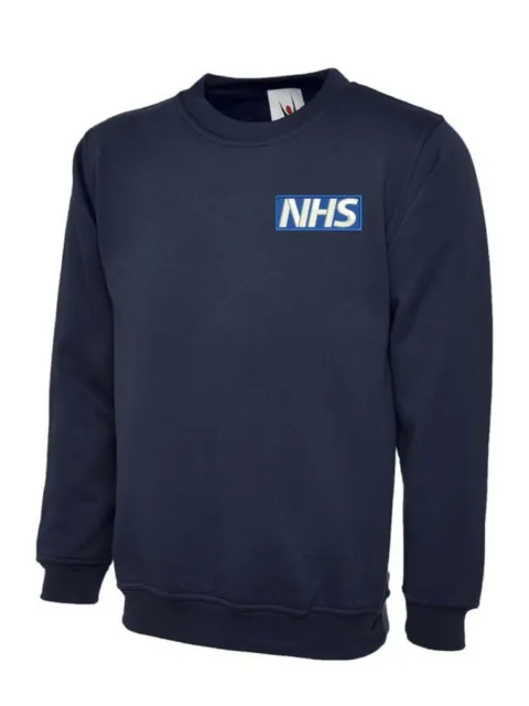 NHS Sweatshirt Embroidered NHS Logo with Personalised Text