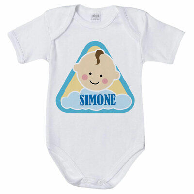 Body neonato personalizzato con nome alert baby