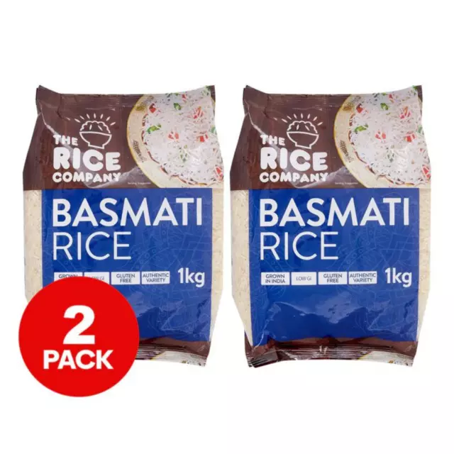 2 x The Rice Company Basmati Rice 1kg AU Free Shipping