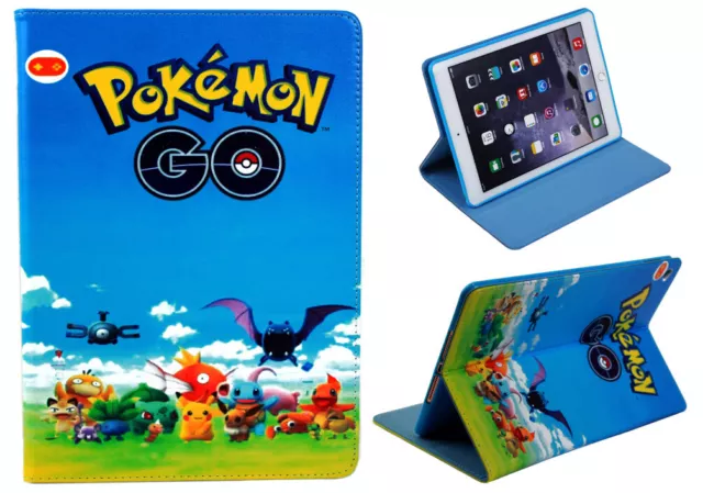 For iPad Pro 10.5 / 10.2 / Air 3 / iPad 8 Pokemon Pikachu Anime  Case Cover