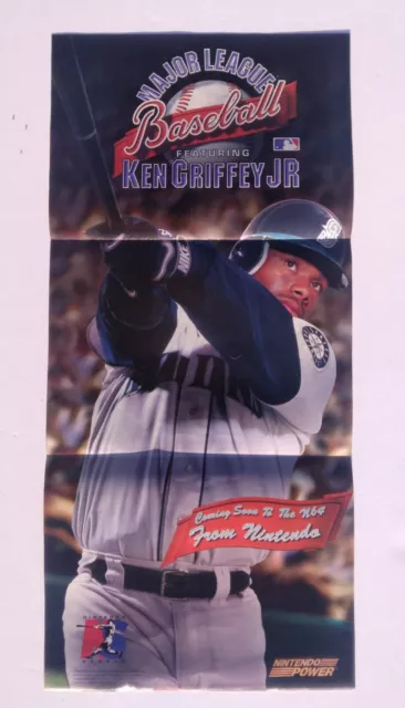 1997 Major League Baseball Featuring Ken Griffey Jr Art Nintendo Power Poster
