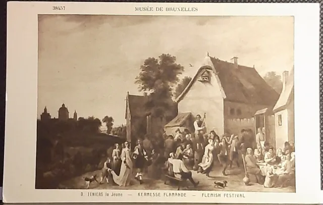 (BEL-803)BELGIUM postcard museum Brussels - Flemish Festival painting D. TENIERS