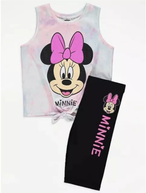 George bnwt Disney Minnie Mouse Vest & Cycling Shorts Outfit size 13-14 years