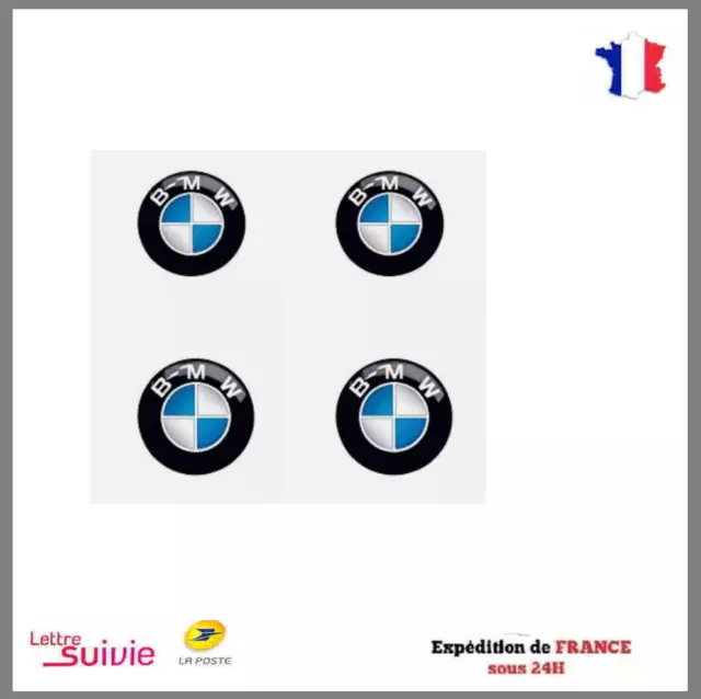 4 Logo Stickers Clé Clefs BMW 11 mm Emblème Autocollant Voiture