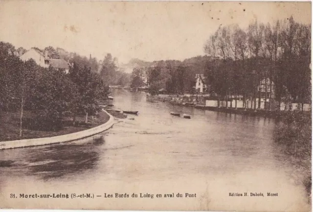 CPA 77 BRIE Env Melun Fontainebleau Montigny MORET-SUR-LOING Bords du Loing 1928