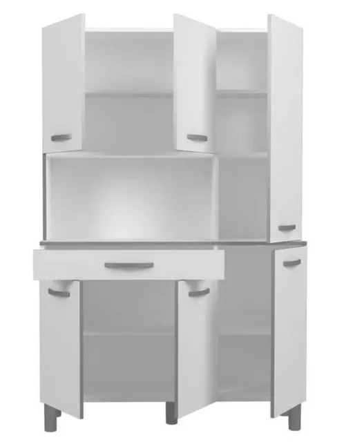 Buffetschrank Season Küchenschrank Anrichte Buffet in Weiss/Alu-Grau 2