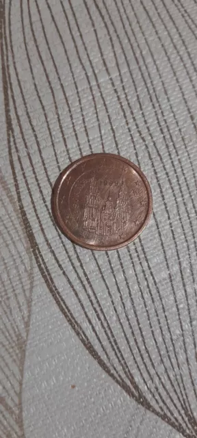 Pièce de monnaie de 5 cents ESPAGNE très rare. Elle est très belle.