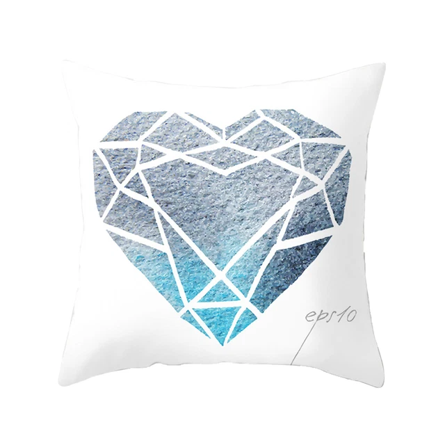 Pillowcase No-pilling Removable Geometric Pattern Pillow Case Portable
