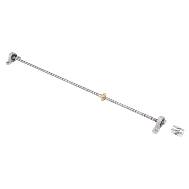T8 8mm 500mm Lead Screw Rod with  Pillow  Mounted CNC Set For 3D Printer W2N9