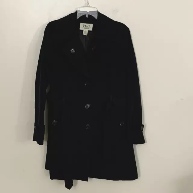 Size Large London Fog Trench Coat Women's Black RN22196 A1