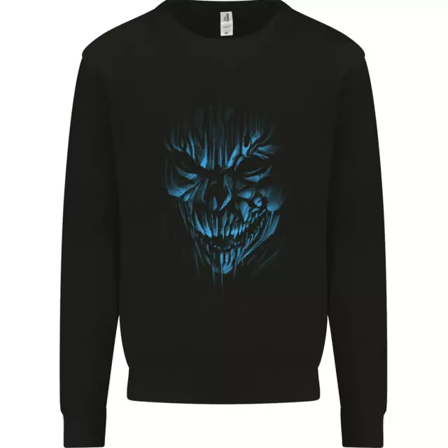 Demon Skull Devil Satan Grim Reaper Gothic Mens Sweatshirt Jumper