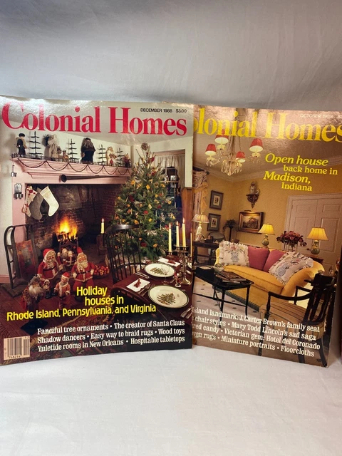 COLONIAL HOMES Magazine (2) October & December 1988 Good Condition COLONIAL HOMES Magazine (2) October & December 1988 Good Condition