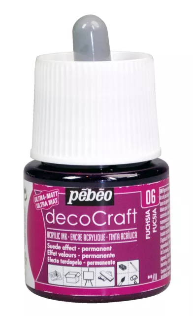 Pebeo Decocraft Acryl Zeichnung & Kalligraphie Tinte Mit Matte Oberfläche 45ml 2