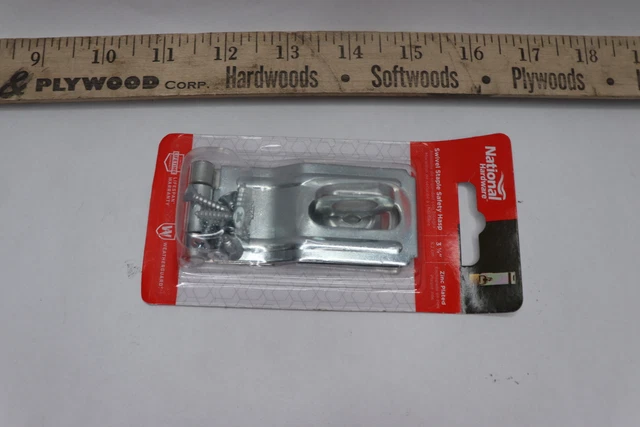 National Hardware Swivel Staple Safety Hasp Zinc Plated N102-855