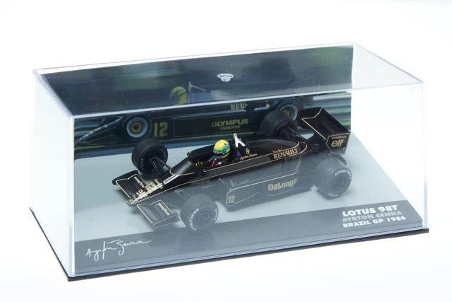 F1 mini car 1/43 [Lotus 98T] Brazilian GP 1986 Ayrton Senna ... Ships from Japan