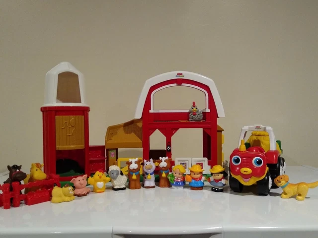 fisher-price-little-people-farm-lot-with-silo-and-tractor-24-99-picclick