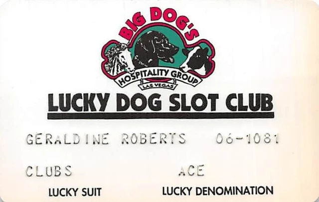 Big Dog's Hospitality Group - Las Vegas, NV - RARE 2nd Issue Slot Card