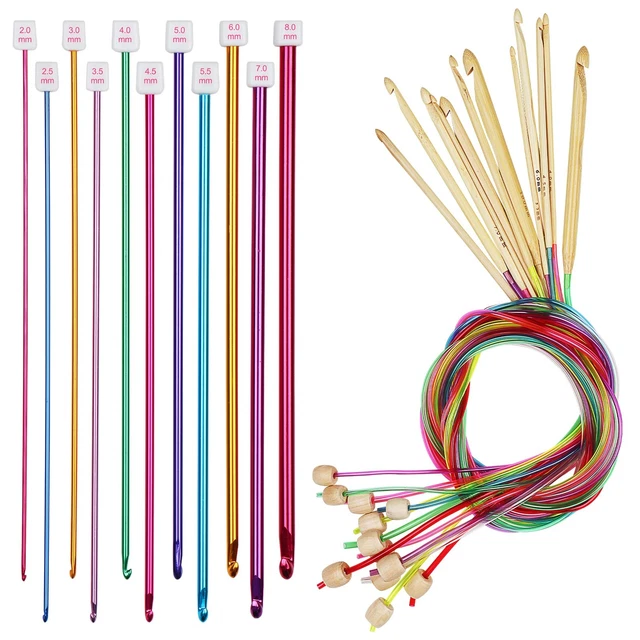 Cdrompy Set Uncinetti Tunisini 13 Pezzi (2-10 Mm): Perfetti Per Principianti E Professionisti! - 3