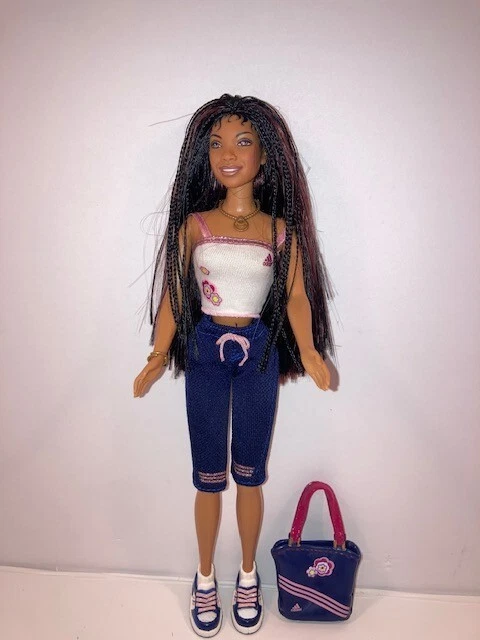 Brandy Norwood Barbie Doll Adidas Workout Outfit with Adidas Shoes and Bag