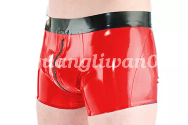 Latex Sexy Men Underwear No Zipper Rubber Panties Wet Look Underpants  Fetish Male Panties Short Red Boxer Underwear,Red,XS : : Clothing,  Shoes & Accessories