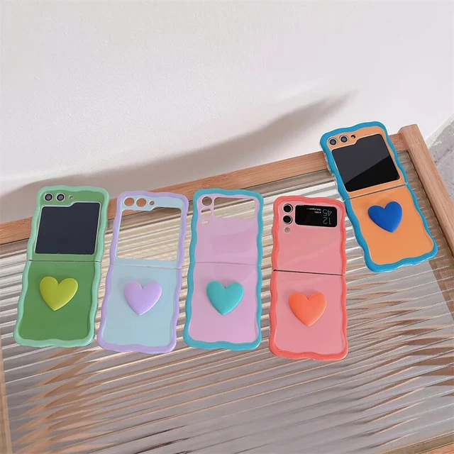 CANDY COLOR MULTICOLOR Heart Phone Case for Samsung Galaxy Z Flip 5 4
