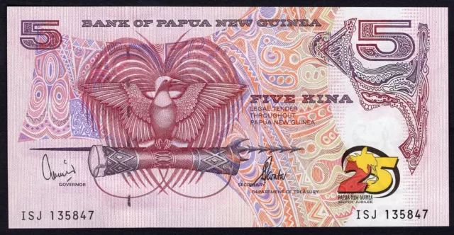 2000 Papua New Guinea 5 Kina Banknote - Uncirculated - Isj 135847 -P22