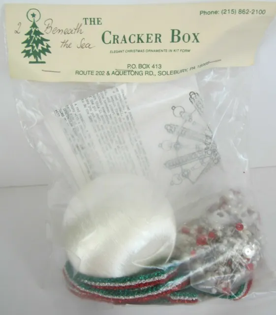 Kit de Adorno de Navidad con Cuentas CRACKER BOX BAJO EL MAR Rojo Verde Blanco