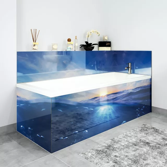 Bath Panels Printed on Acrylic - Water Sunset