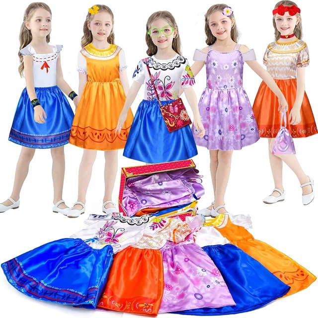 Vestito Da Principessa Luminoso Per Bambina 3-8 Anni – Set Completo Con Coroncina, Bacchetta, Luce LED, Regalo Halloween E Carnevale