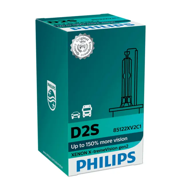 Philips D2S Xenon X-tremeVision gen2 Glühlampe , +150%, 85V 35W P32d-2 100146