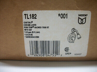 Moen TL182 chateau chrome trim kit  new complete lever handle
