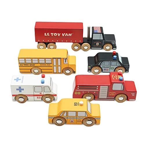 New York Car Set Premium Wooden Toys for Kids Ages 3 Years & Up