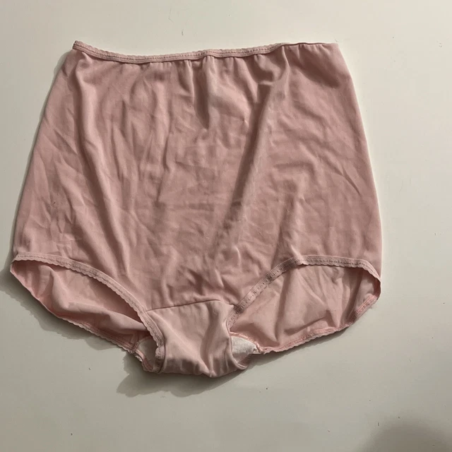 3 Paar STRICKBAND BEIN Höschen Größe 7 Weiß Nylon Slip Hergestellt In