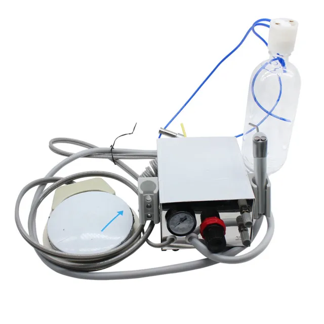 Portable Dental Air Turbine Unit work Compressor 4H Triplex Syringe Water Bottle