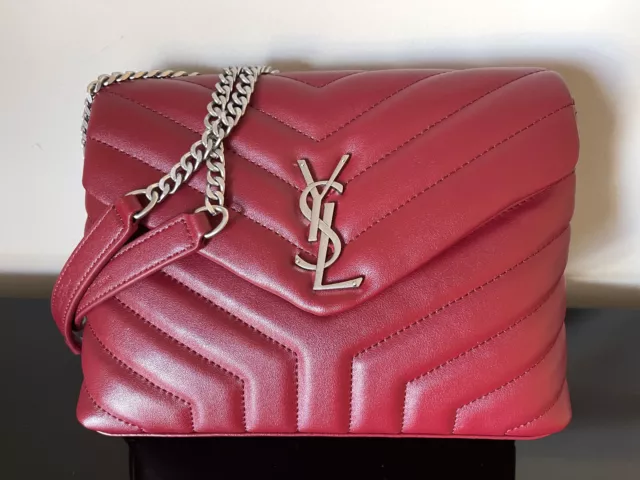 Authentic YSL Saint Laurent Small Loulou Chain Leather Bag