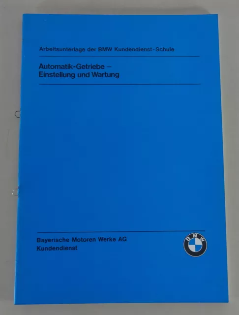 Schulungsunterlage Seminar BMW Automatik-Getriebe ZF 3 HP 12 und HP 20 von 1976
