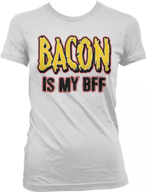 Bacon Is My BFF Best Friend Meat Pork Food Grease Juniors Girls T-shirt