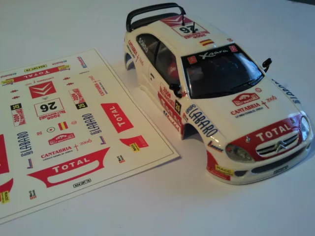 Decals / Calcas al agua escala 1/32 Citroen XSara Dani Sordo Montecarlo 2006