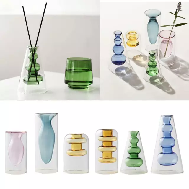 Hydroponic Glass Vase Desktop Plant Terrarium Planter Vase Water Planting