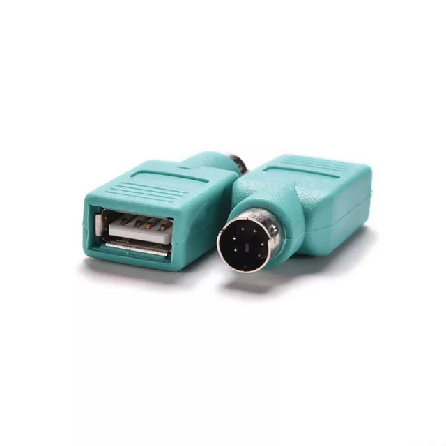 2 USB Female in to PS2 Male Adapter Converter for Computer PC Keyboard Mou NWHV