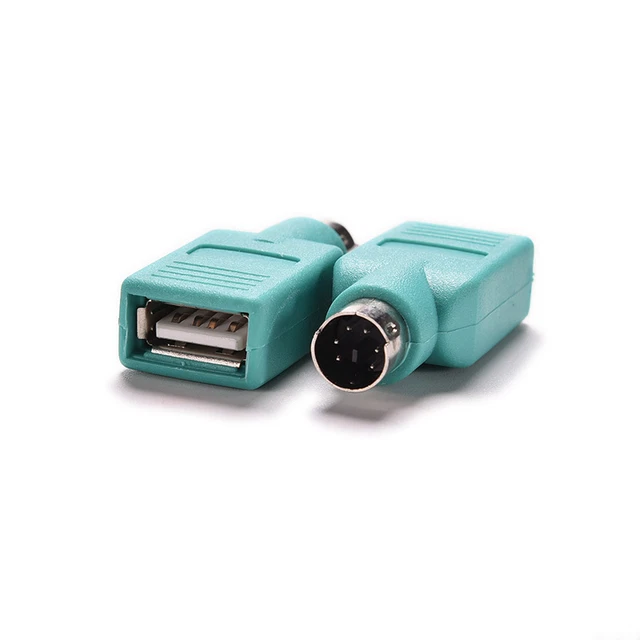 2 USB Female in to PS2 Male Adapter Converter for Computer PC Keyboard Mou NWHV