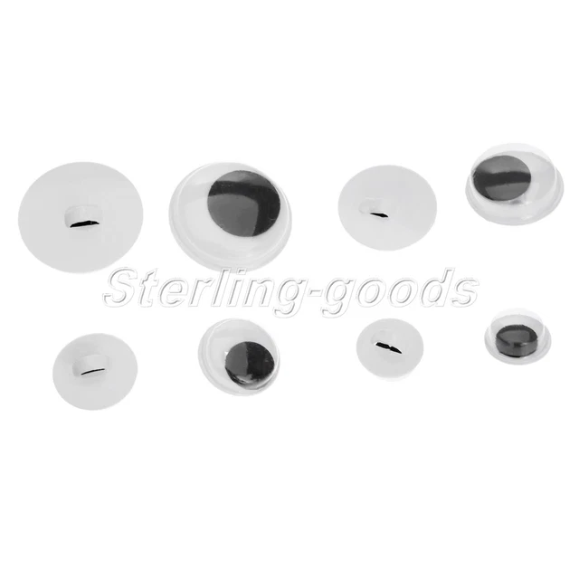 100PCS 8/10/12/15MM SEWON Craft Wiggle/Googly Eyes Doll Animal Puppet