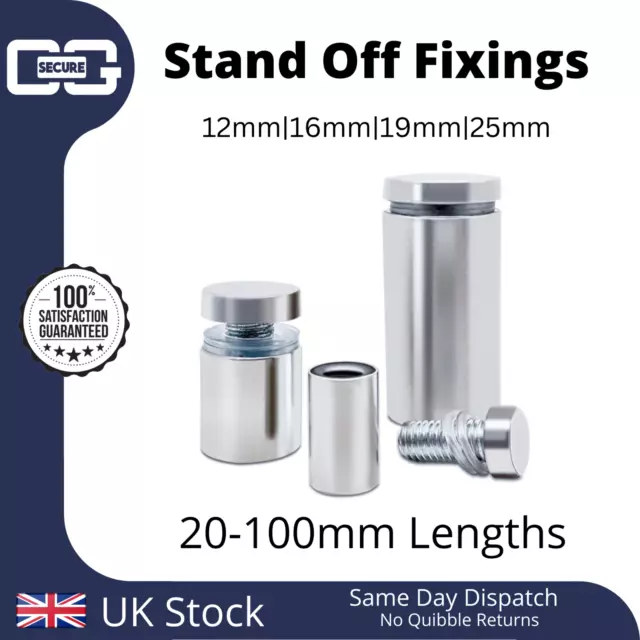 Stainless Steel Standoff Fixings | Bolts | Mount | Stand Off | All Sizes