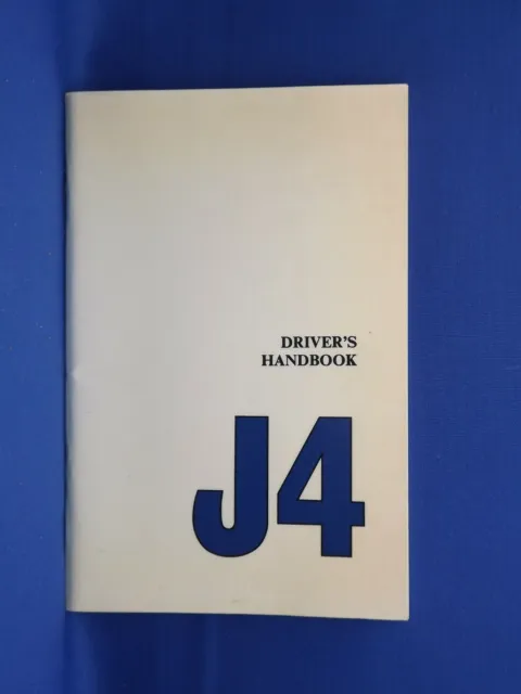 J4 Driver's Handbook - 1972  AKD 8167