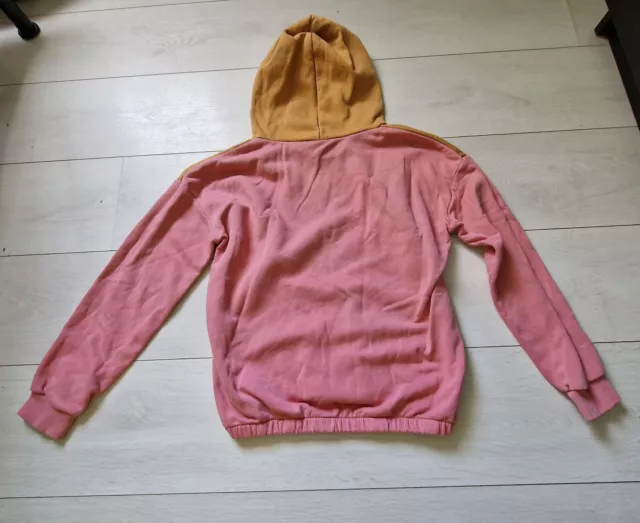 Haut Pull à capuche rose et jaune enfant fille - Taille 14 ans - marque TAO 2