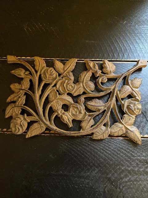Vintage Cast Iron Salvage Roses On Vine